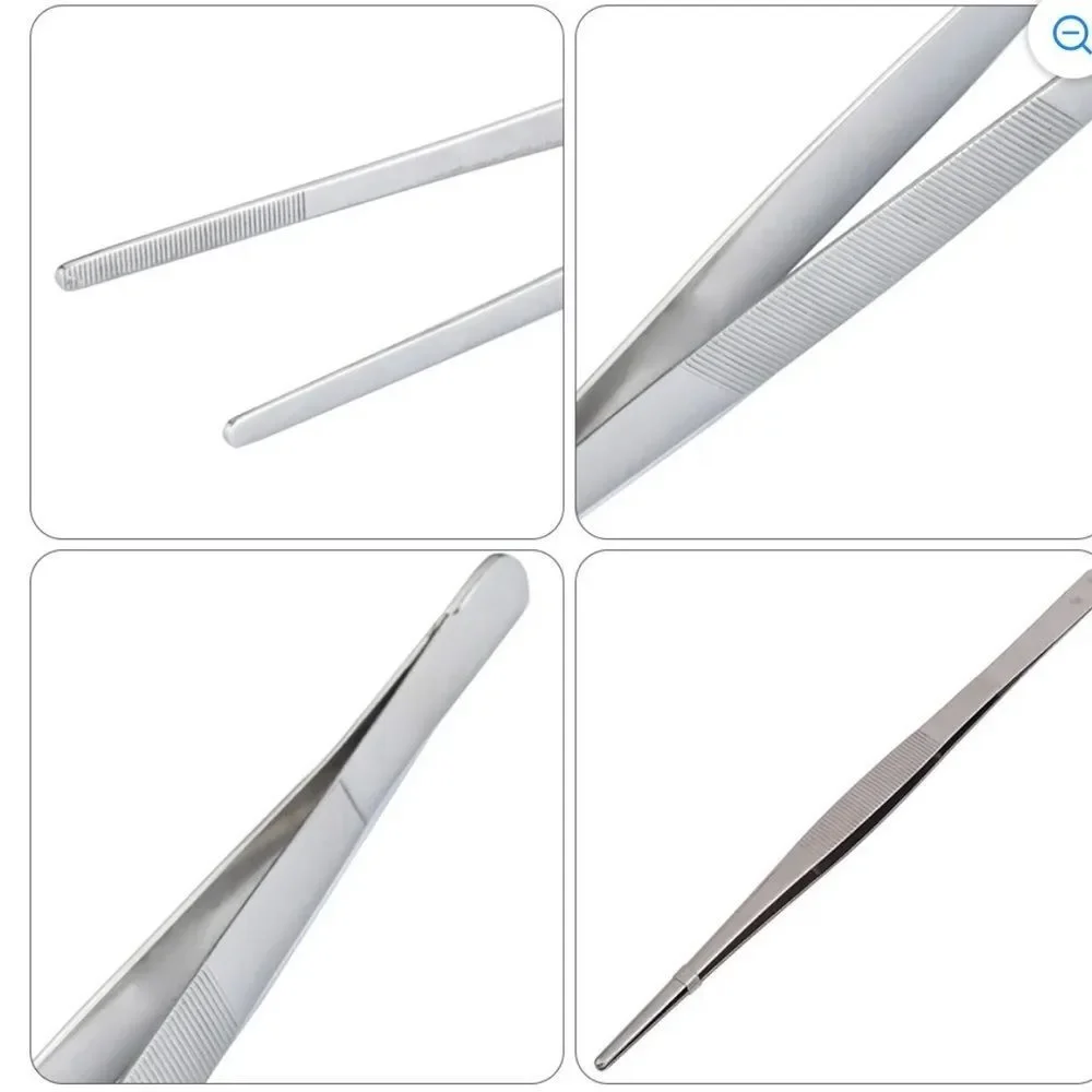 STAINLESS STEEL FOOD TWEEZERS